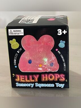 Jelly Hops Pink Bunny Sensory Squeeze Toy